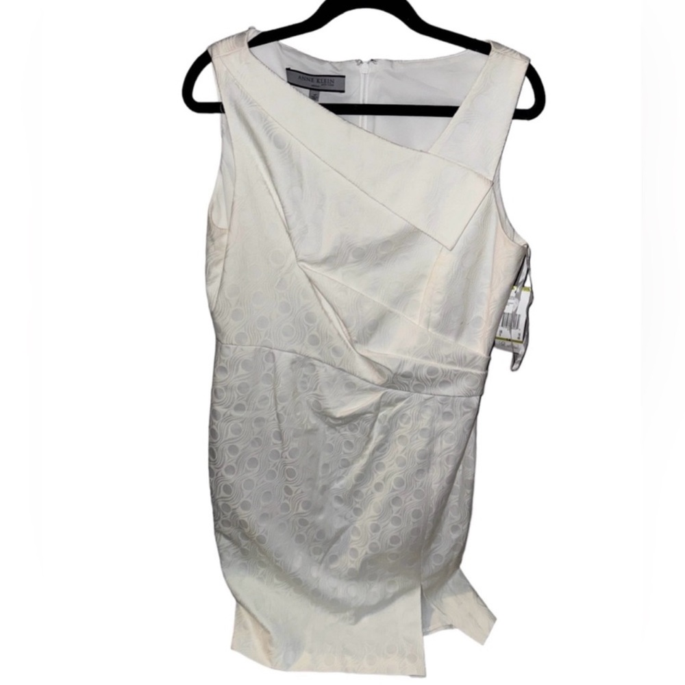 White semi formal dress Anne Klein